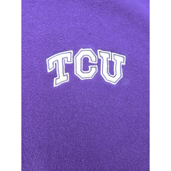 TCU Horned Frogs Colosseum Purple 1/4 Zip Fleece Sweater 3XL - Picture 6 of 7